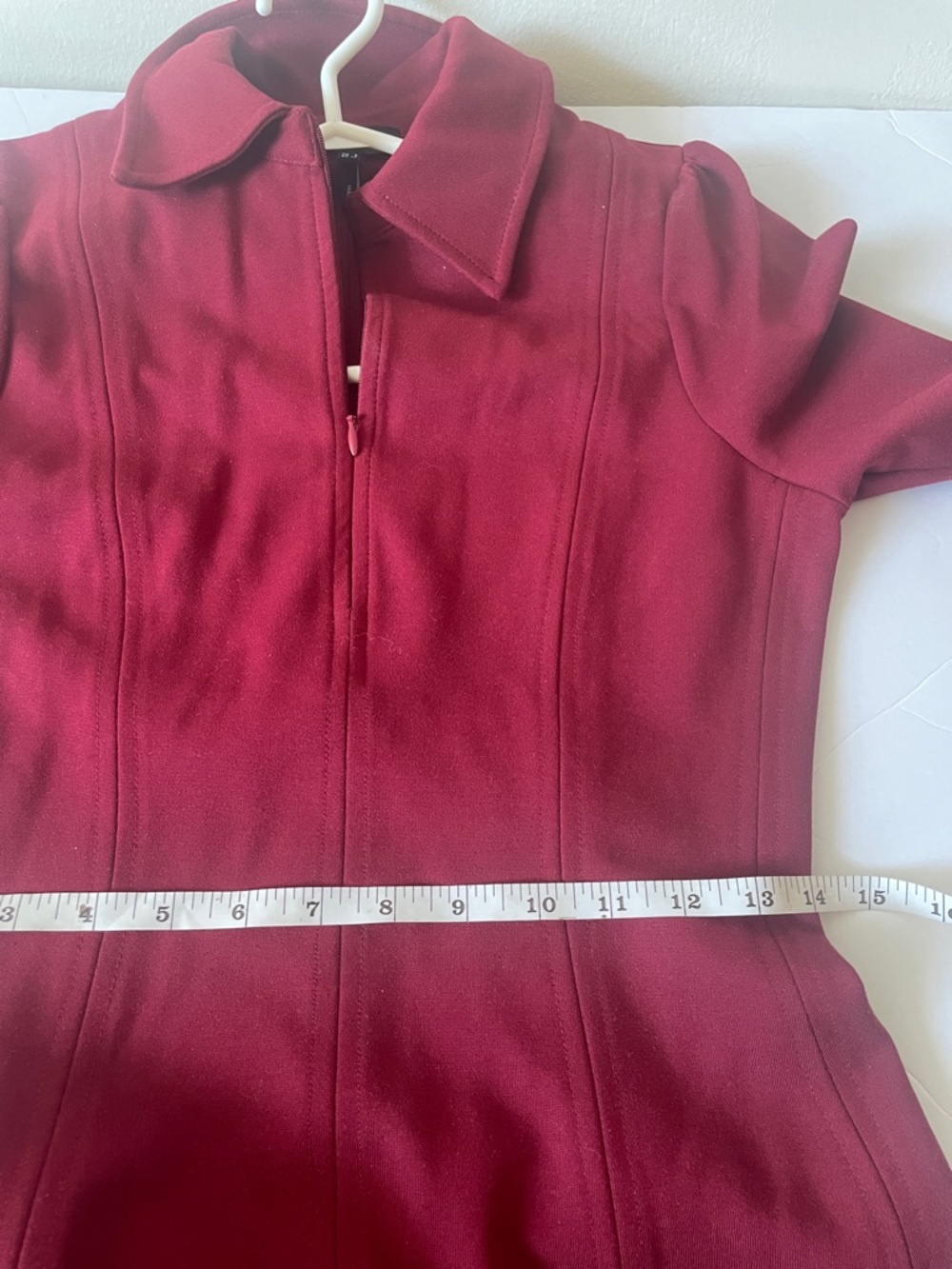 ME+EM Travel Tailoring Zip Front nursing Midi Maxi Dress Ponte Jersey career red - Picture 15 of 15